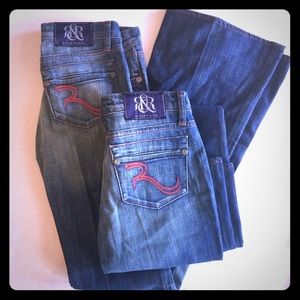 2 PAIRS Rock & Republic Size 25 Cut 377 Jeans